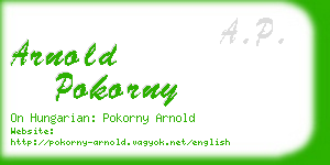 arnold pokorny business card